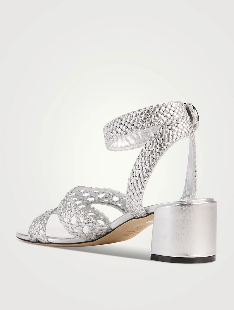 Thea Metallic Leather Sandals
