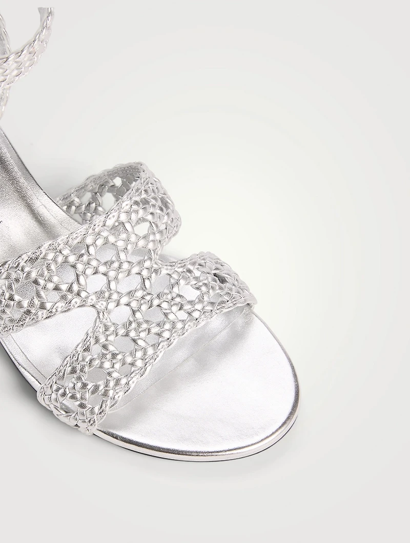 Thea Metallic Leather Sandals