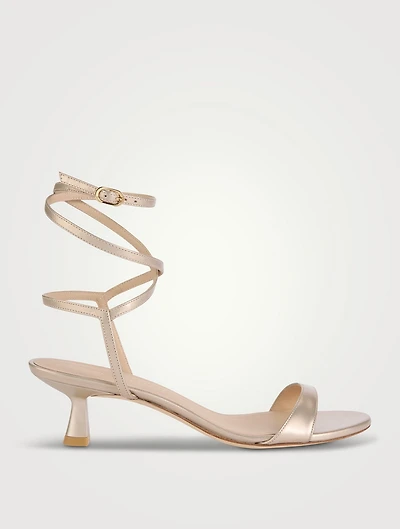 Nudist Wrap Metallic Leather Sandals
