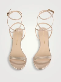 Nudist Wrap Metallic Leather Sandals