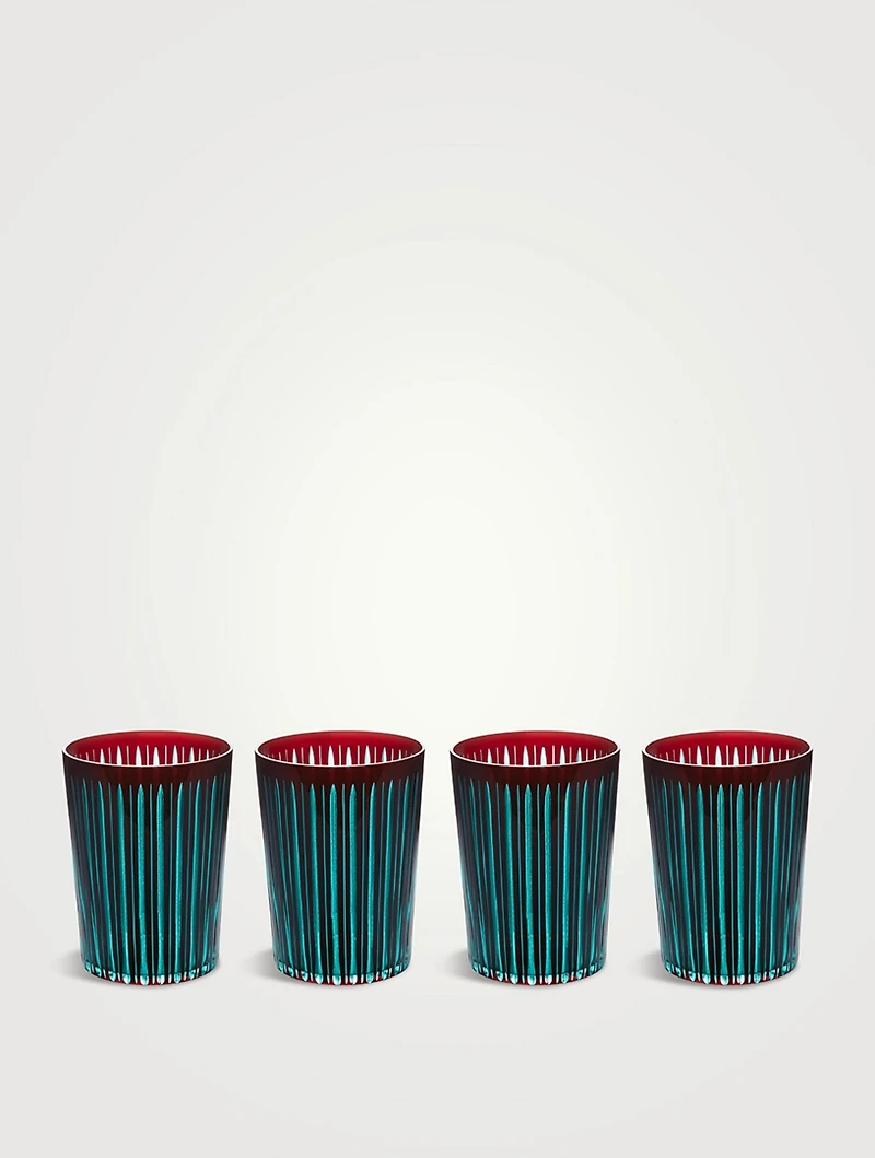 Set Of Four Prism Highball Glasses