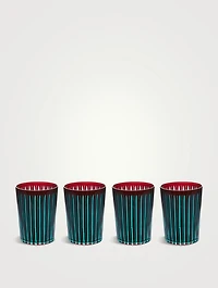 Set Of Four Prism Highball Glasses