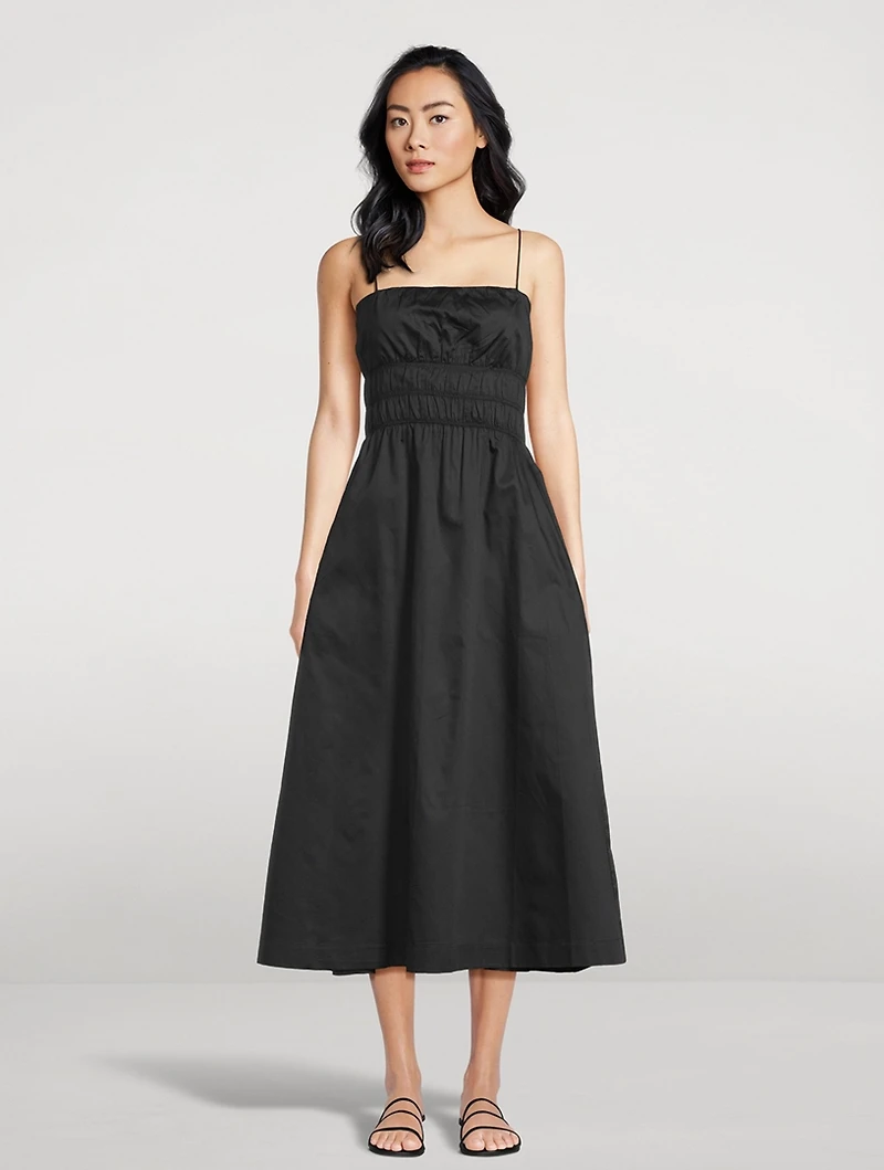 The Shirred Strappy Dress