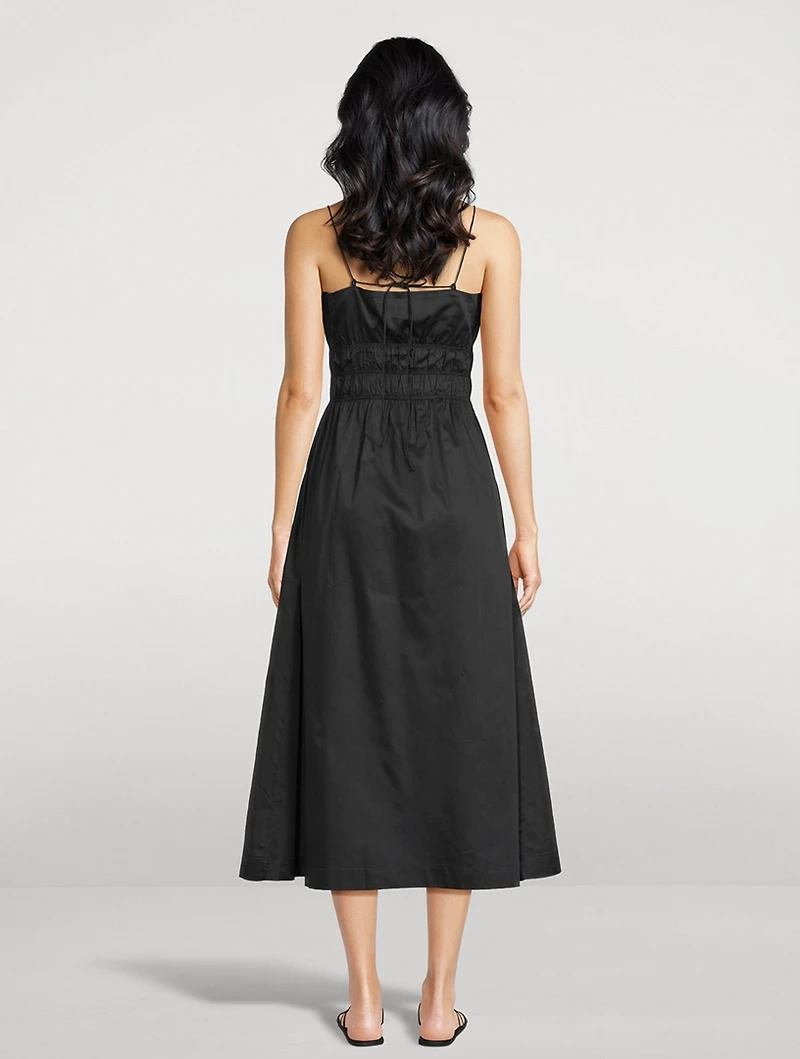 The Shirred Strappy Dress