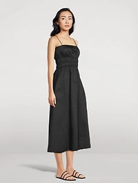The Shirred Strappy Dress
