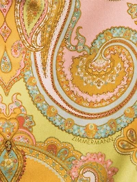 Maxine Strapless One-Piece Swimsuit Paisley Print