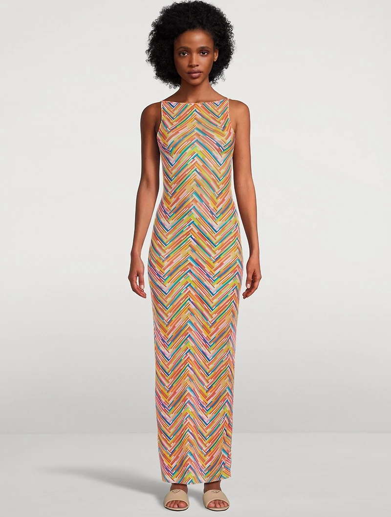 Chevron Maxi Cover-Up