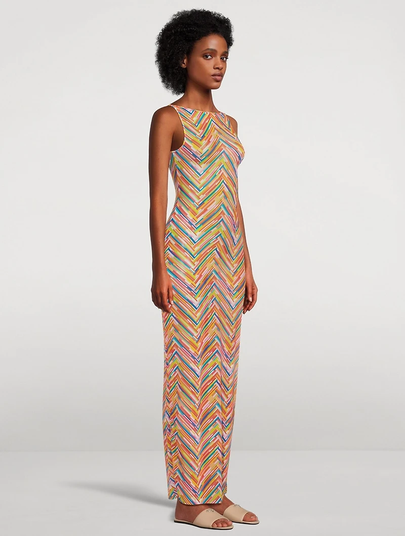 Chevron Maxi Cover-Up