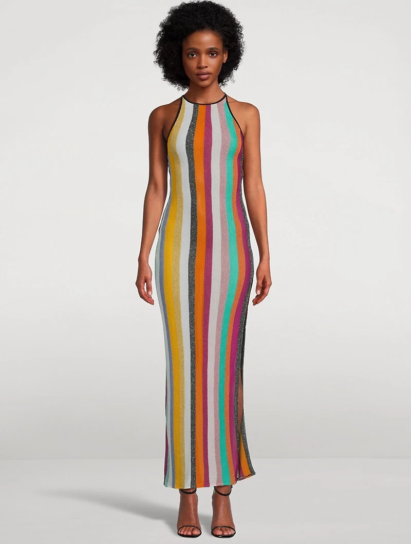 Lamé Halter Cover-Up
