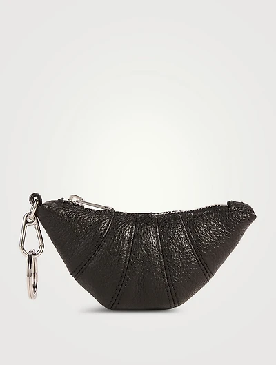 Mini Croissant Leather Bag Charm