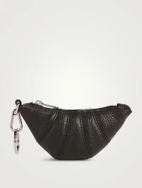 Mini Croissant Leather Bag Charm