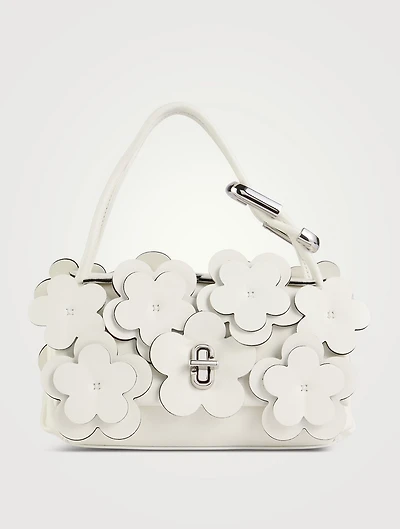 The Mini Dual Leather Bag With Daisy Appliqué