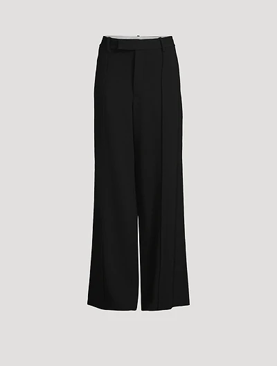 Weyes Straight-Leg Crêpe Trousers