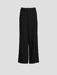 Weyes Straight-Leg Crêpe Trousers
