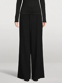 Weyes Straight-Leg Crêpe Trousers