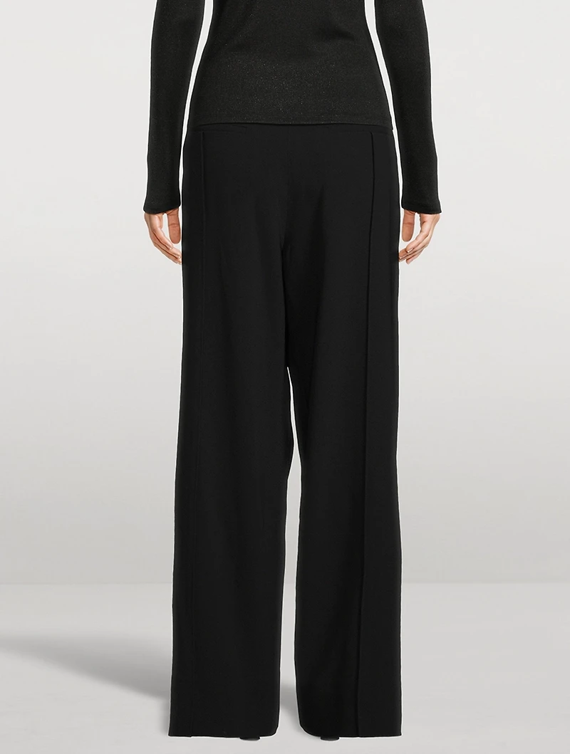 Weyes Straight-Leg Crêpe Trousers