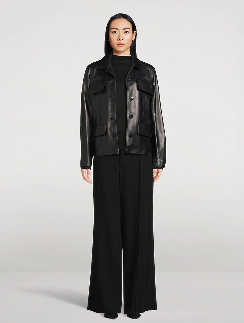 Weyes Straight-Leg Crêpe Trousers