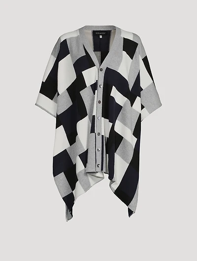 Geometric Jacquard Cashmere Cardigan