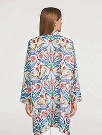 Silk Shirt Carnation Print