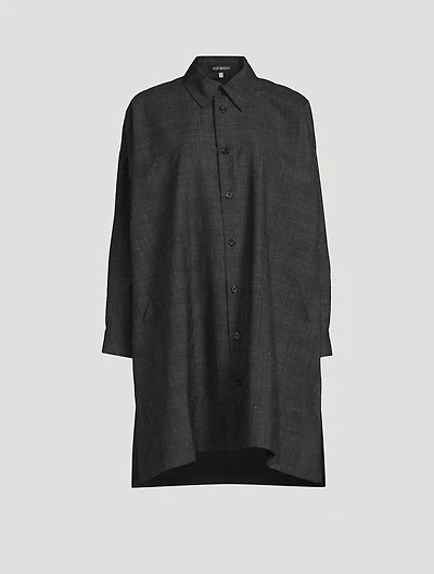 Longline Wool Linen Shirt