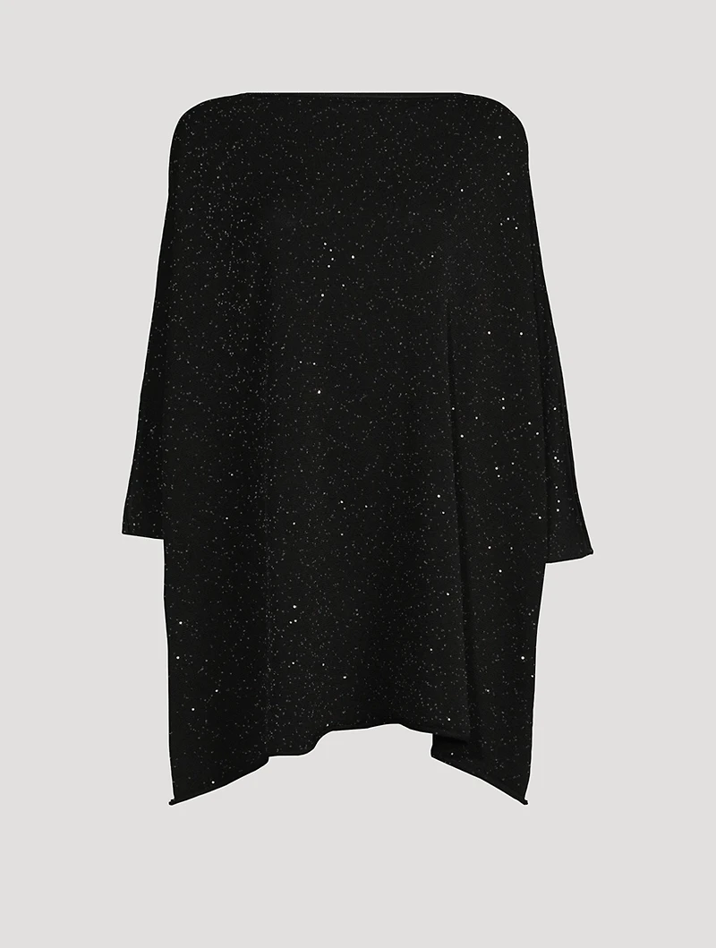 Paillettes-Embellished Kaftan Sweater