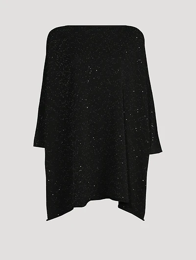Paillettes-Embellished Kaftan Sweater