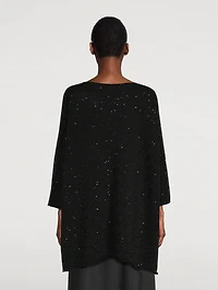 Paillettes-Embellished Kaftan Sweater