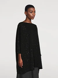 Paillettes-Embellished Kaftan Sweater