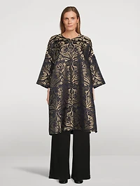 Reversible Metallic Jacquard Coat