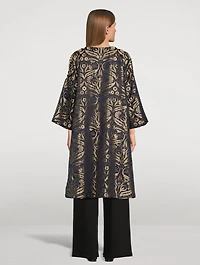 Reversible Metallic Jacquard Coat