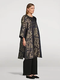 Reversible Metallic Jacquard Coat