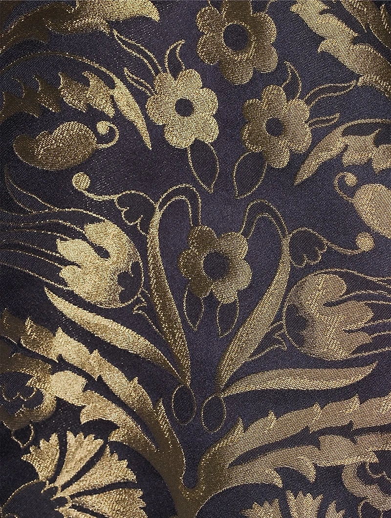 Reversible Metallic Jacquard Coat