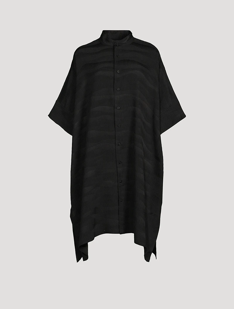 Ribbed Silk Shirt