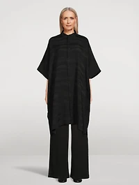 Ribbed Silk Shirt