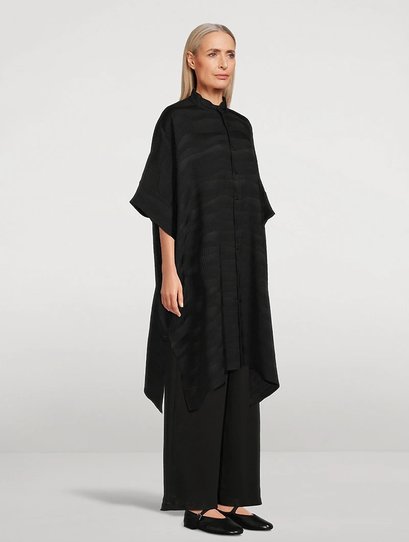 Ribbed Silk Shirt