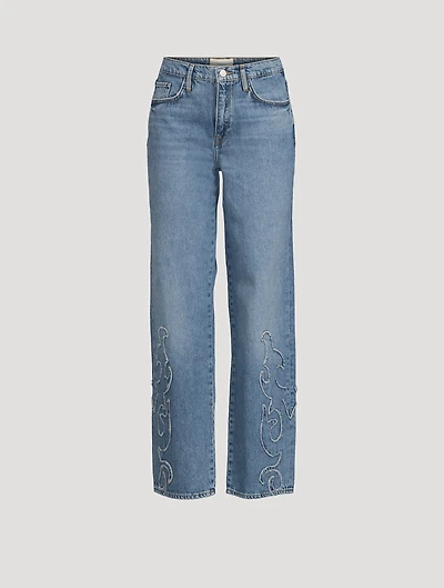 Birkin Embroidered Straight-Leg Jeans