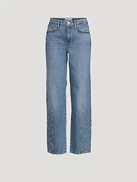 Birkin Embroidered Straight-Leg Jeans