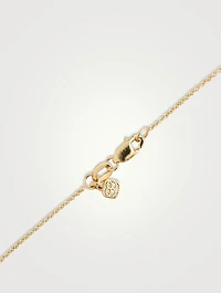 14K Gold Airplane Charm Necklace With Diamonds