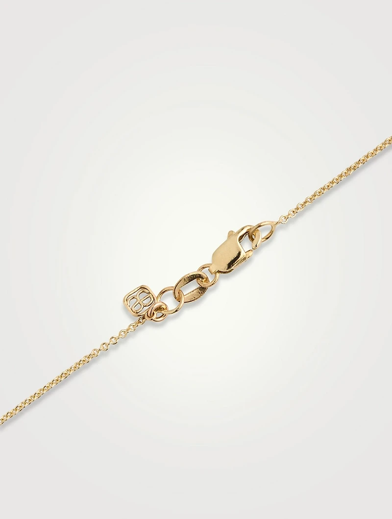 14K Gold Koi Fish Charm Necklace With Diamonds