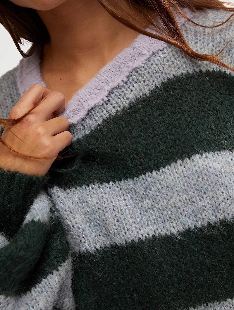 Paris Stripe Jacquard Sweater