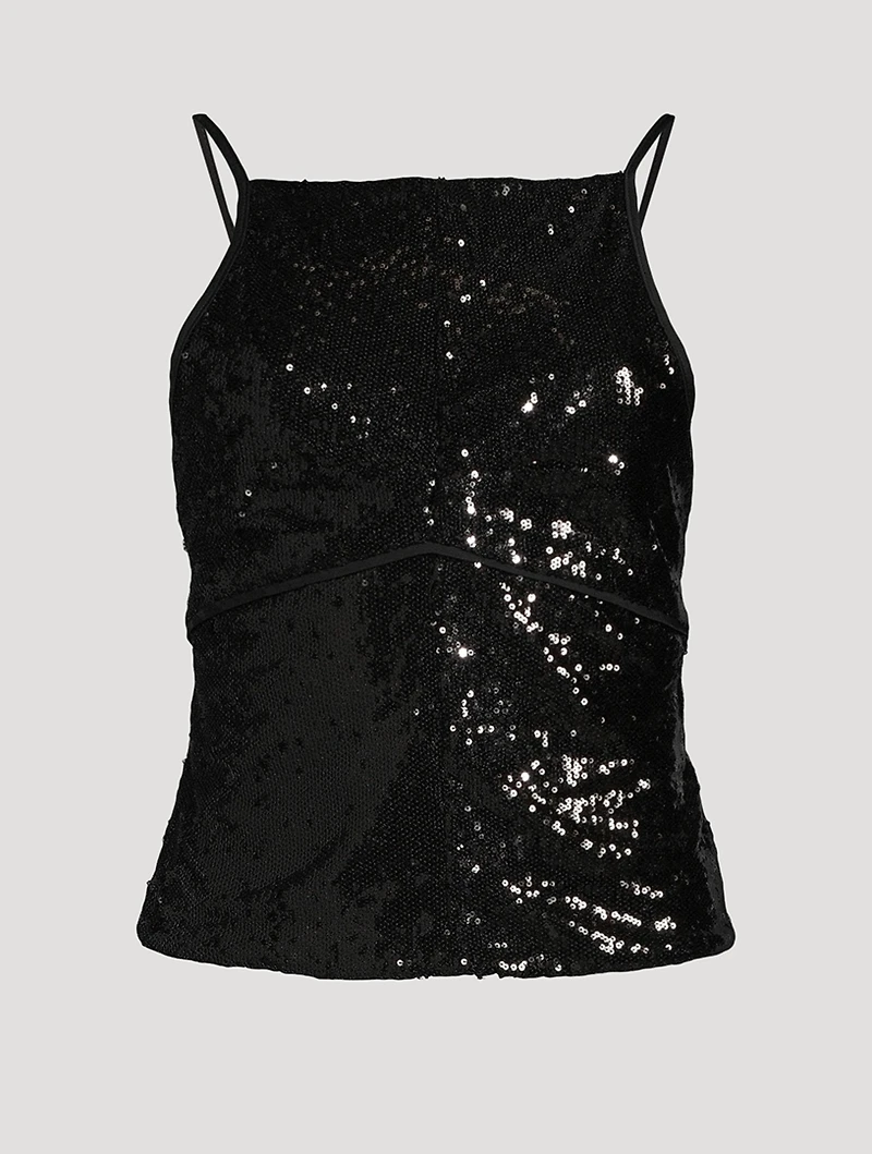 James Sequin Tank Top