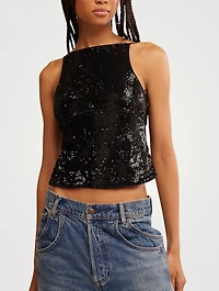 James Sequin Tank Top