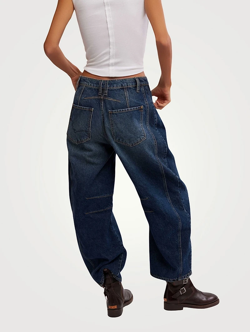 Good Luck Barrel-Leg Jeans