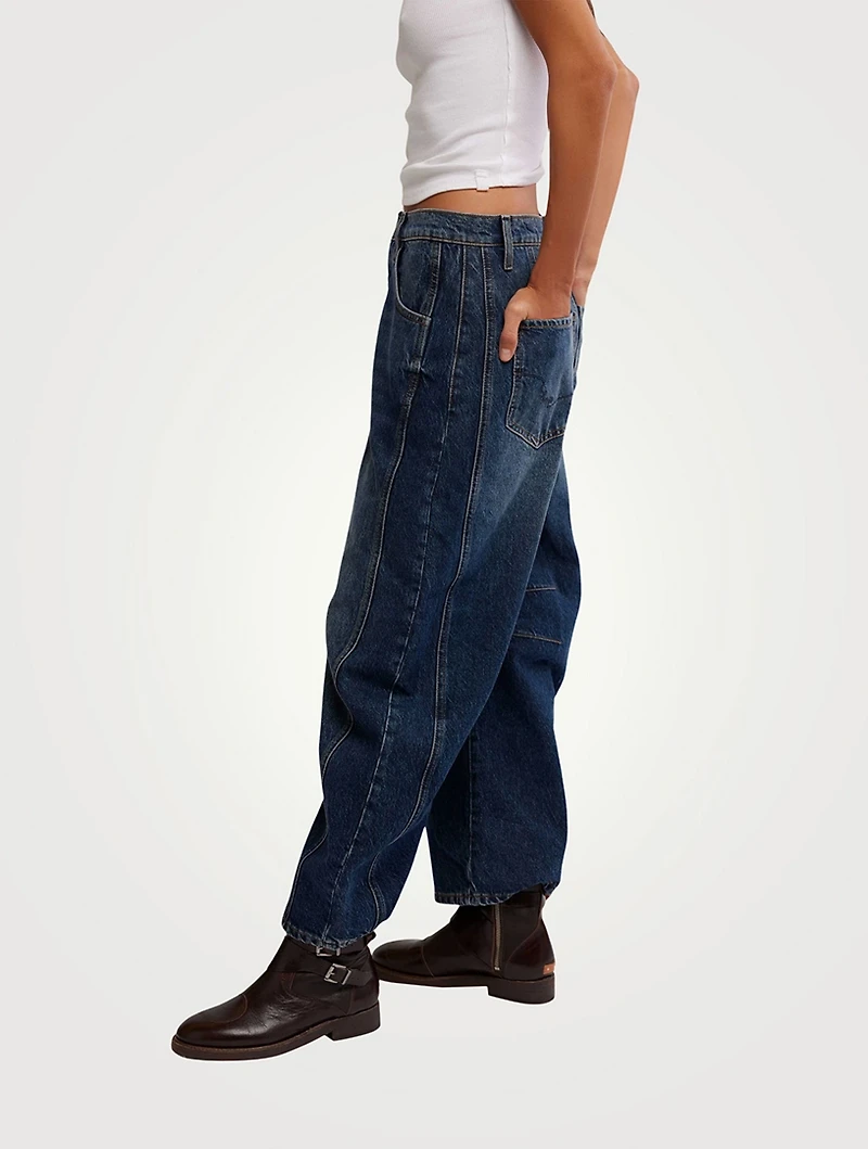 Good Luck Barrel-Leg Jeans