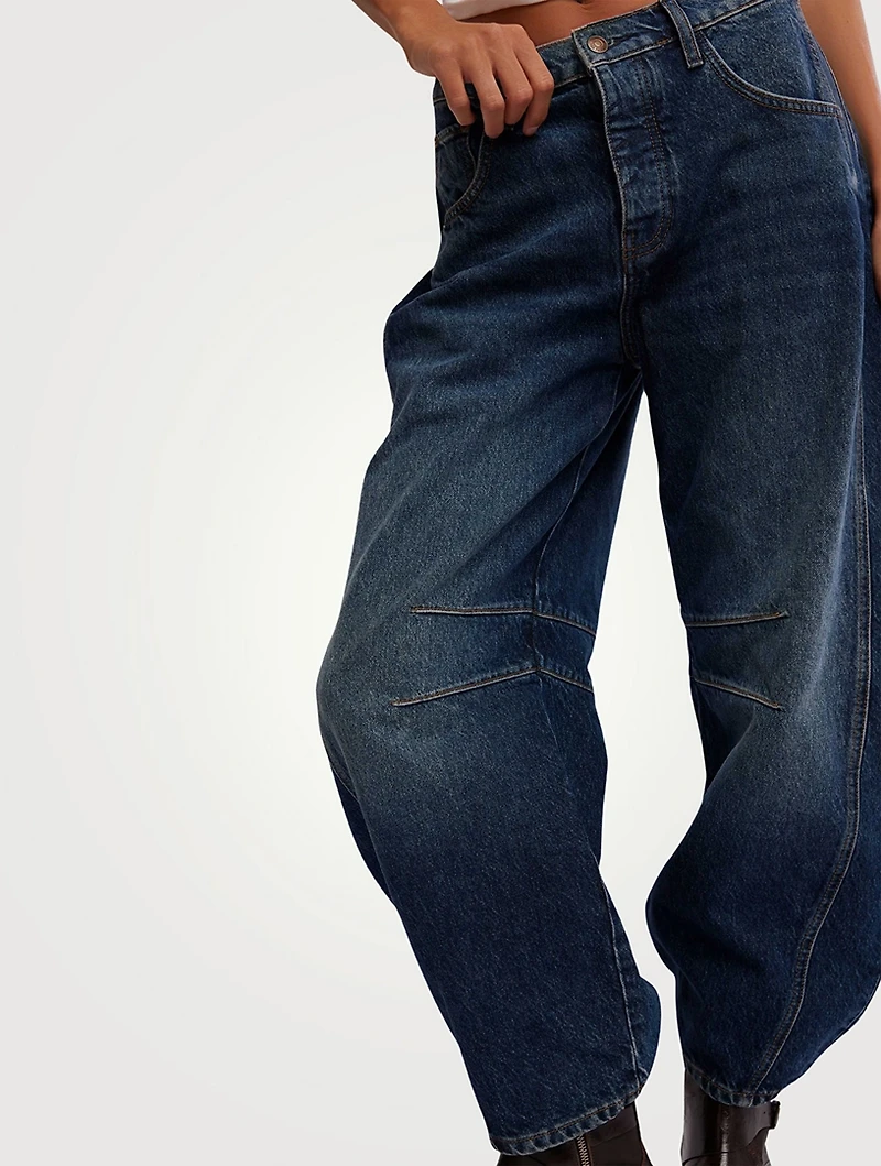 Good Luck Barrel-Leg Jeans