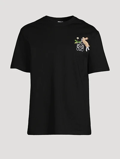 Relaxed Bunny Embroidery T-Shirt
