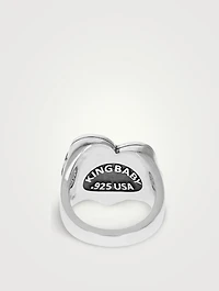 Silver Tattoo F You Heart Ring
