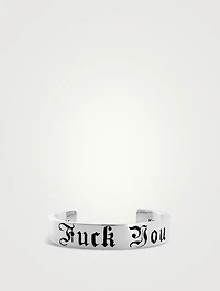 Silver F You Silver Cuff Bracelet