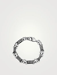 Silver MB Cross Light Link Bracelet