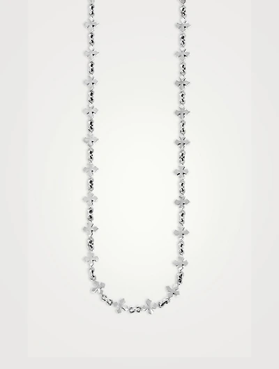 Silver MB Cross Chain Necklace
